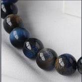 Natural blue gold tiger eyes Stone single circle beaded bracelet -20220530BGT